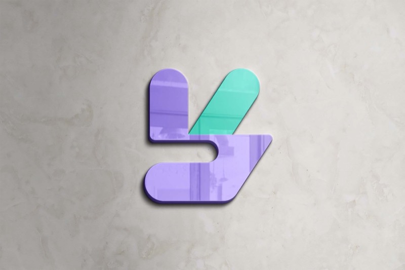 B Visual mark rendered as signage